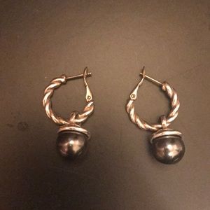 Brighton pearl hoop earrings